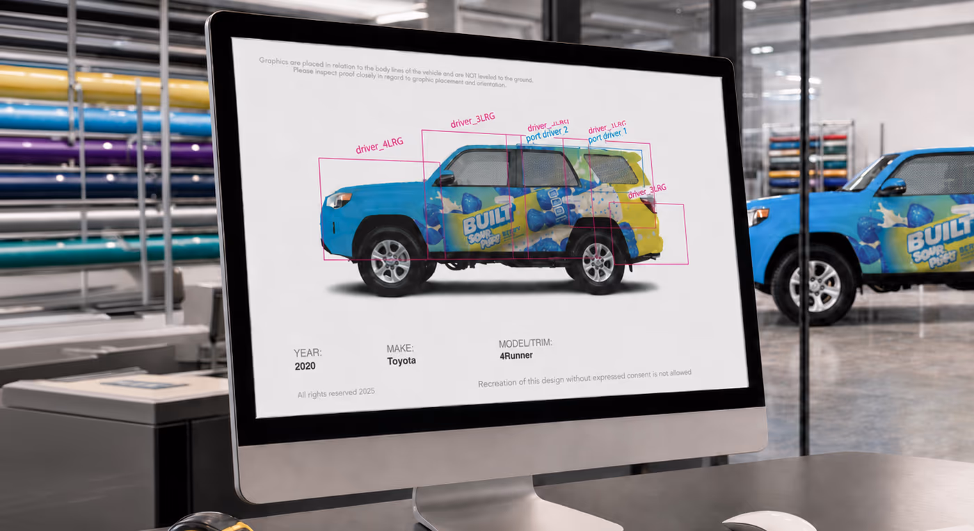 Installation proof with panel breakdown