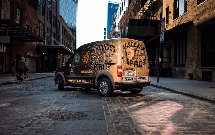 Misguided Spirits delivery van